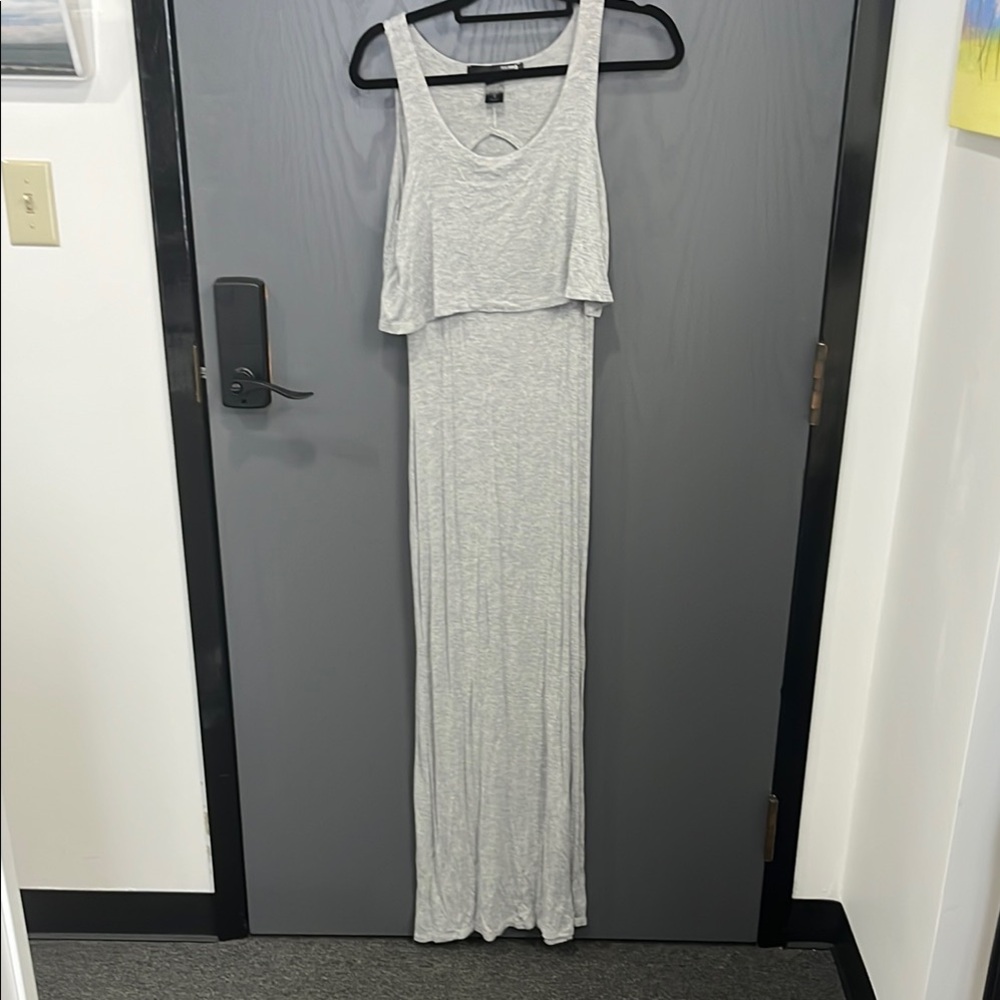 Casual Gray Maxi Dress